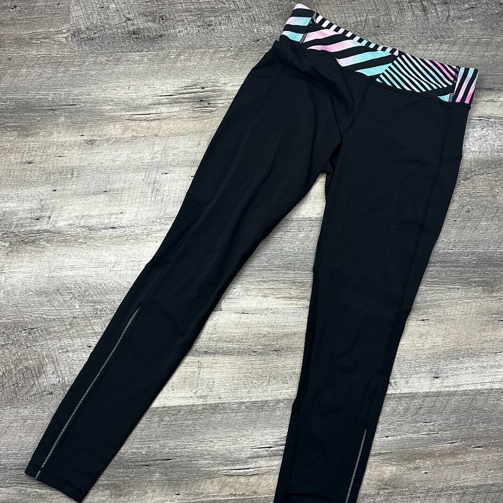 Ivivva By Lululemon Black Full Length Athletic Leggings Size Girls 14